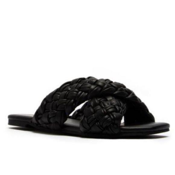 !! NEW !! Braided Slide Sandals in Black - Picture 2 of 4